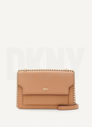 Brown DKNY Millie Women's Shoulder Bags | Malaysia_D1638