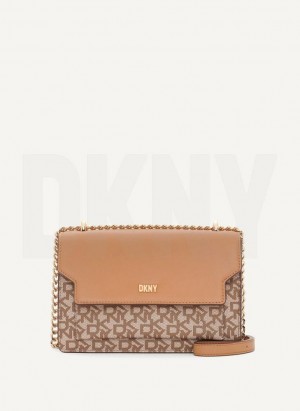 Brown DKNY Millie Women's Shoulder Bags | Malaysia_D0532