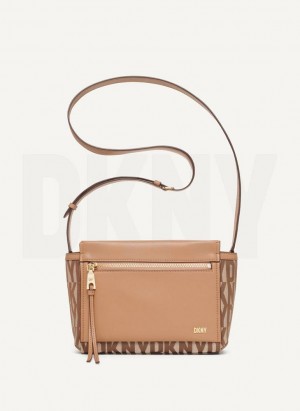 Brown DKNY Pax Women's Crossbody Bags | Malaysia_D0141
