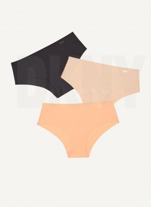 Brown Multicolor DKNY 3 Pack Hipster Women's Panties | Malaysia_D1517