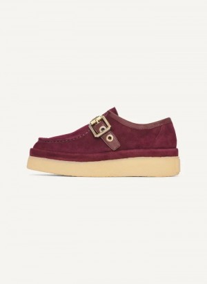 Burgundy DKNY Autumn Women's Loafers | Malaysia_D0760