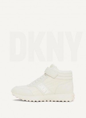 Cream DKNY Noemi Women's Sneakers | Malaysia_D1312