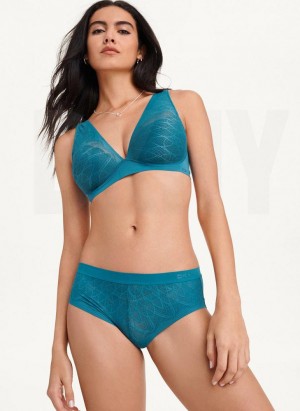 Dark Blue DKNY Lace Comfort Hipster Women's Panties | Malaysia_D1208