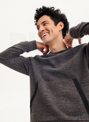 Dark Grey DKNY Lounge Crew Neck Men's Sweatshirts | Malaysia_D1004