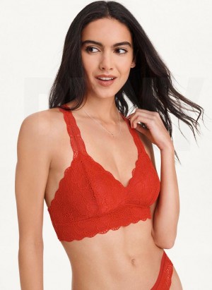Dark Red DKNY Superior Lace Women's Bras | Malaysia_D1578