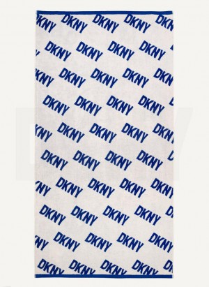 Deep Blue DKNY Allover Logo Towel Women's Swimsuits | Malaysia_D0682