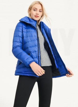 Deep Blue DKNY Packable Women's Puffer Jacket | Malaysia_D1253