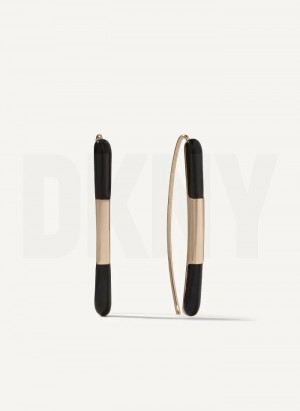 Gold DKNY Classic Threader Women's Earrings | Malaysia_D1435