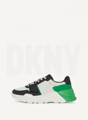 Green DKNY Essex Men's Sneakers | Malaysia_D0295