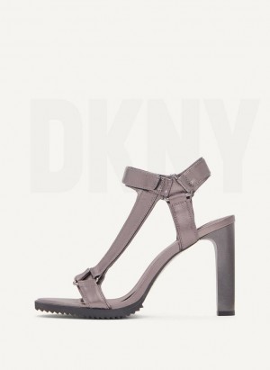 Grey DKNY Bayli Metallic Women's Heels | Malaysia_D0737