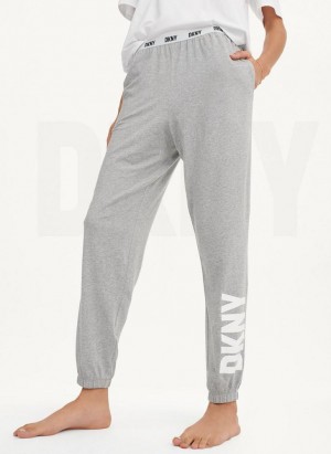 Grey DKNY Sleep Jogger Women's Pajamas | Malaysia_D0292