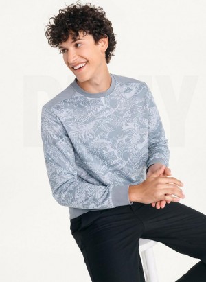 Grey DKNY Tropical Loopback Men's Sweatshirts | Malaysia_D1742