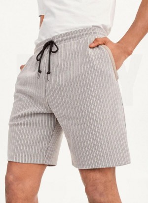 Khaki DKNY Novelty Knit Pull On Men's Shorts | Malaysia_D0977