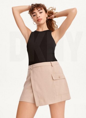 Khaki DKNY Skort Women's Skirts | Malaysia_D1963