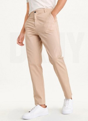 Khaki DKNY Slim Chino Men's Pants | Malaysia_D1350