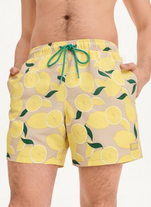 Lemon DKNY Lemon Print Swims Men's Shorts | Malaysia_D0539