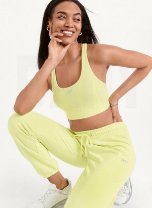 Light Green DKNY Metallic Logo Women's Joggers | Malaysia_D1050