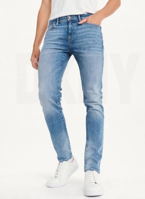 Light Wash DKNY Skinny Light Wash Denim Men's Jeans | Malaysia_D0103