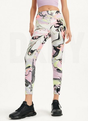 Multicolor DKNY Printed Women's Leggings | Malaysia_D0774