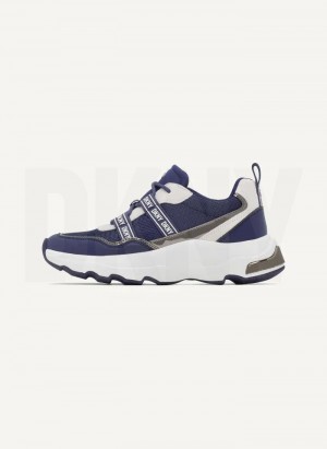 Navy DKNY Justine Slip On Women's Sneakers | Malaysia_D1426