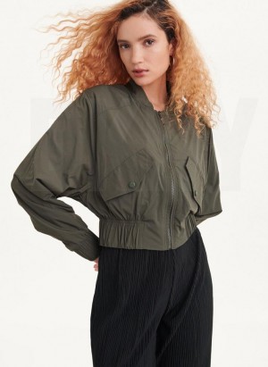 Olive DKNY Bomber Jacket Women's Jumpsuit | Malaysia_D1985