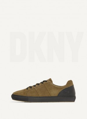 Olive DKNY On The Go Men's Sneakers | Malaysia_D0708