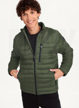 Olive DKNY Packable Men's Puffer Jacket | Malaysia_D1124