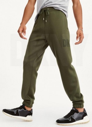 Olive DKNY Shadow Logo Men's Joggers | Malaysia_D1383