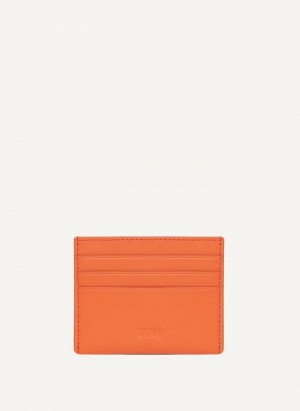 Orange DKNY Card Case Men's Wallets | Malaysia_D1219