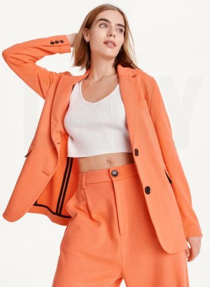 Orange DKNY French Terry Soft Women's Blazers | Malaysia_D0861