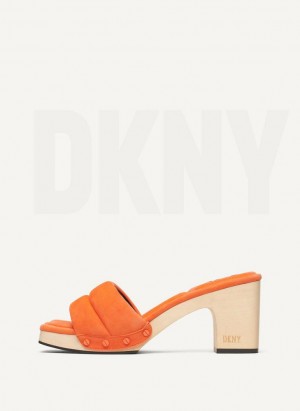 Orange DKNY Kaia Women's Heels | Malaysia_D1463