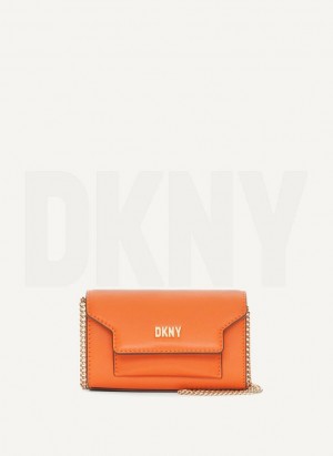 Orange DKNY Millie Micro Flap Women's Crossbody Bags | Malaysia_D0293
