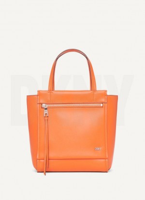 Orange DKNY Pax North-South Tote Women's Crossbody Bags | Malaysia_D0800