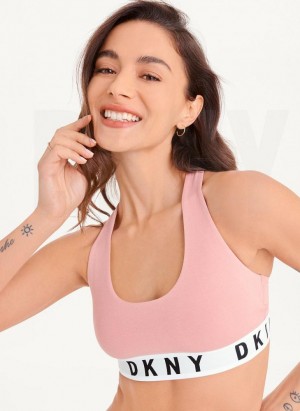 Pink DKNY Cozy Boyfriend Racerback Women's Bras | Malaysia_D1131