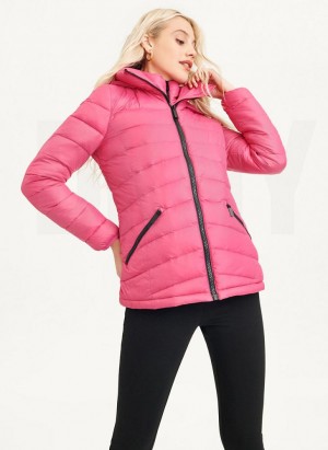 Pink DKNY Packable Women's Puffer Jacket | Malaysia_D1894