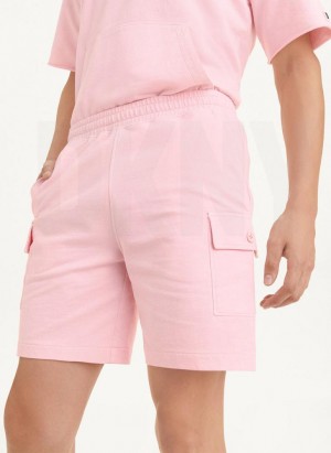 Pink DKNY Pigment Garment Dye Men's Shorts | Malaysia_D1266