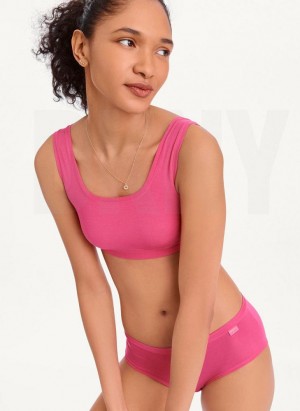 Pink DKNY Table Tops Modal Women's Bras | Malaysia_D0992