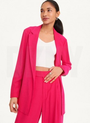 Pink DKNY Twill Blazer Women's Jumpsuit | Malaysia_D0386