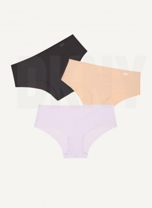 Purple DKNY 3 Pack Hipster Women's Panties | Malaysia_D1459
