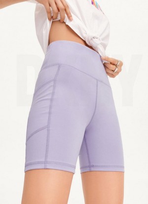 Purple DKNY Balance Compression Bike Women's Shorts | Malaysia_D0500