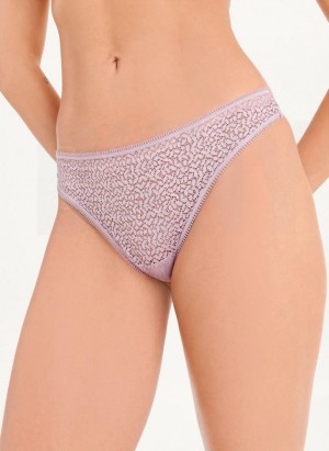 Purple DKNY Modern Lace Women's Thong | Malaysia_D0573