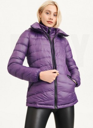 Purple DKNY Packable Women's Puffer Jacket | Malaysia_D1433