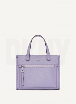 Purple DKNY Zoie Mini Women's Tote Bags | Malaysia_D0464