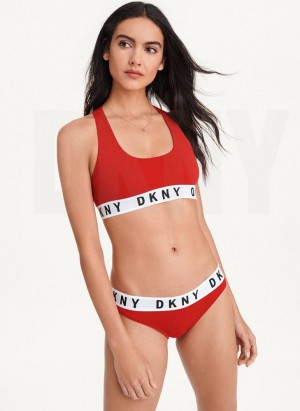 Red DKNY Cozy Boyfriend Racerback Women's Bras | Malaysia_D1643