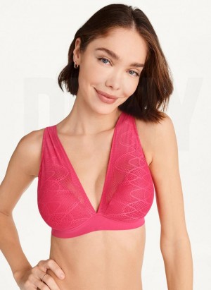 Red DKNY Table Tops Lace Women's Bras | Malaysia_D0765