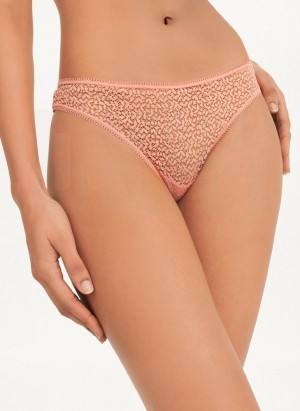Rose DKNY Modern Lace Women's Thong | Malaysia_D0437