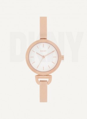 Rose Gold DKNY Uptown D Band Women's Watches | Malaysia_D1337