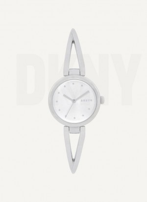 Silver DKNY Crosswalk Women's Watches | Malaysia_D1825