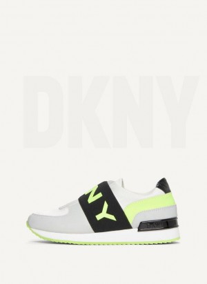 White DKNY Marli Slip On Women's Sneakers | Malaysia_D1656