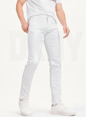 White DKNY Skinny Men's Jeans | Malaysia_D0508